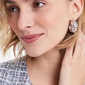 INC International Concepts Silver Hoop Earrings